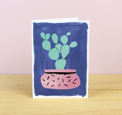 Cactus Pot Plant No.2 Greetings Card