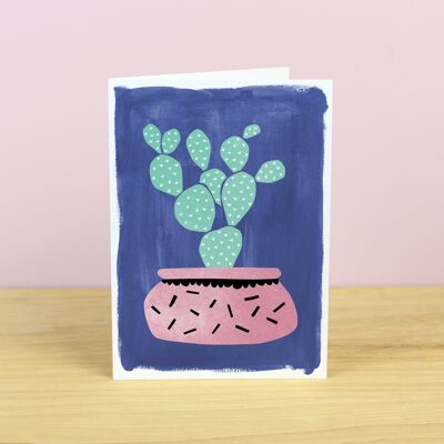 Carte de vœux Cactus Pot Plant No.2