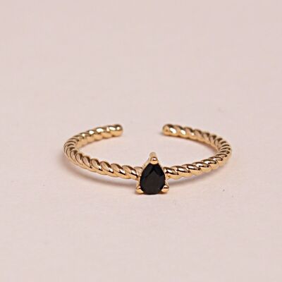 Bague Pensée - Noir