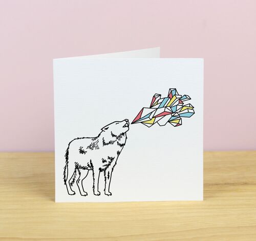 Howling Wolf Greetings Card