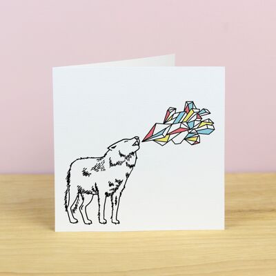 Howling Wolf Greetings Card
