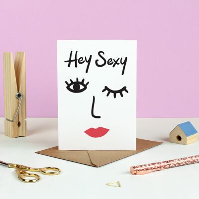 Hola sexy tarjeta de saludos