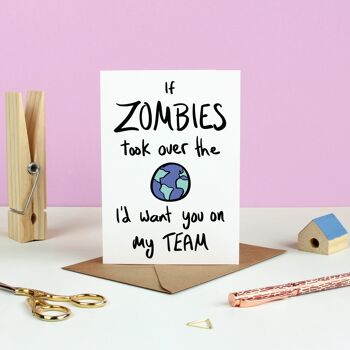 Carte de voeux d'attaque de zombies