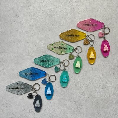 MISTRESS KEY RING LITTLE HIPSTER BOYS GLITTER