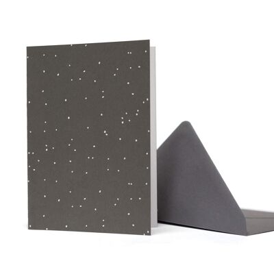 Greeting card snow storm pattern gray