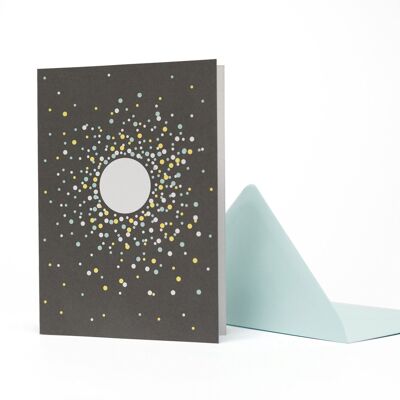 Carte de voeux confettis gris