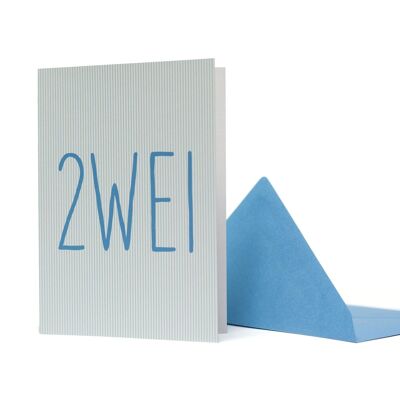 Tarjeta de felicitación "2wei" Mint