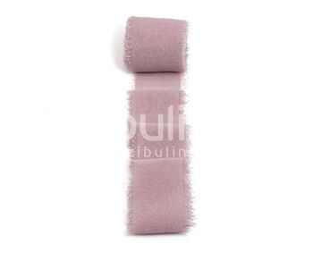 Ruban mousseline de soie - Vieux rose 2