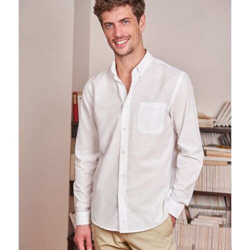 Chemise chambray Émile blanche