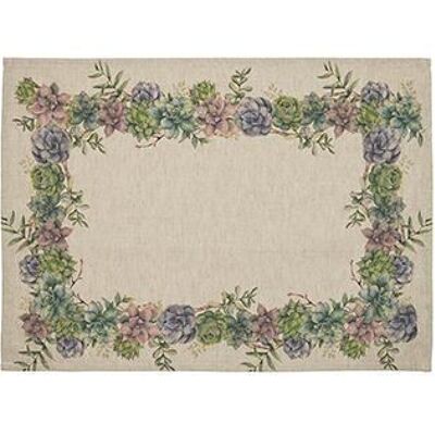 Tovagliette 50% Lino/Cotone, Melange, Succulente