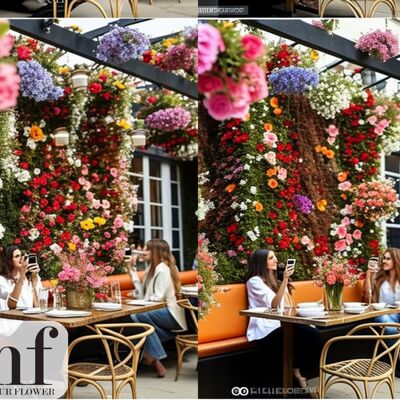 Silk flowers for a successful storefront decoration
