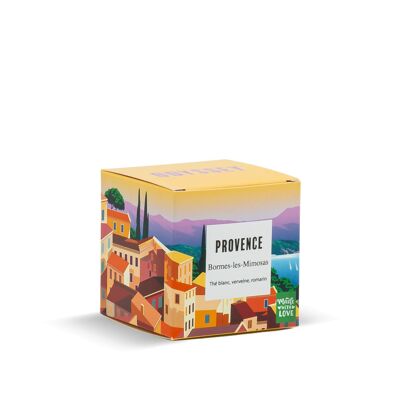 BORMES-LES-MIMOSAS - Verbena / White tea / Rosemary - Teas and Infusions from Provence - Illustration Côte d'azur - Crafts made in France