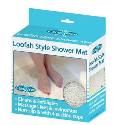 Tapis de douche antidérapant style Loofah