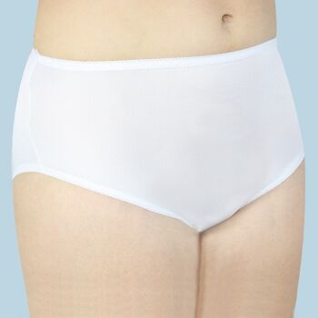 Pantalon d'incontinence en coton blanc pour femme 100 ml 40/42" 2