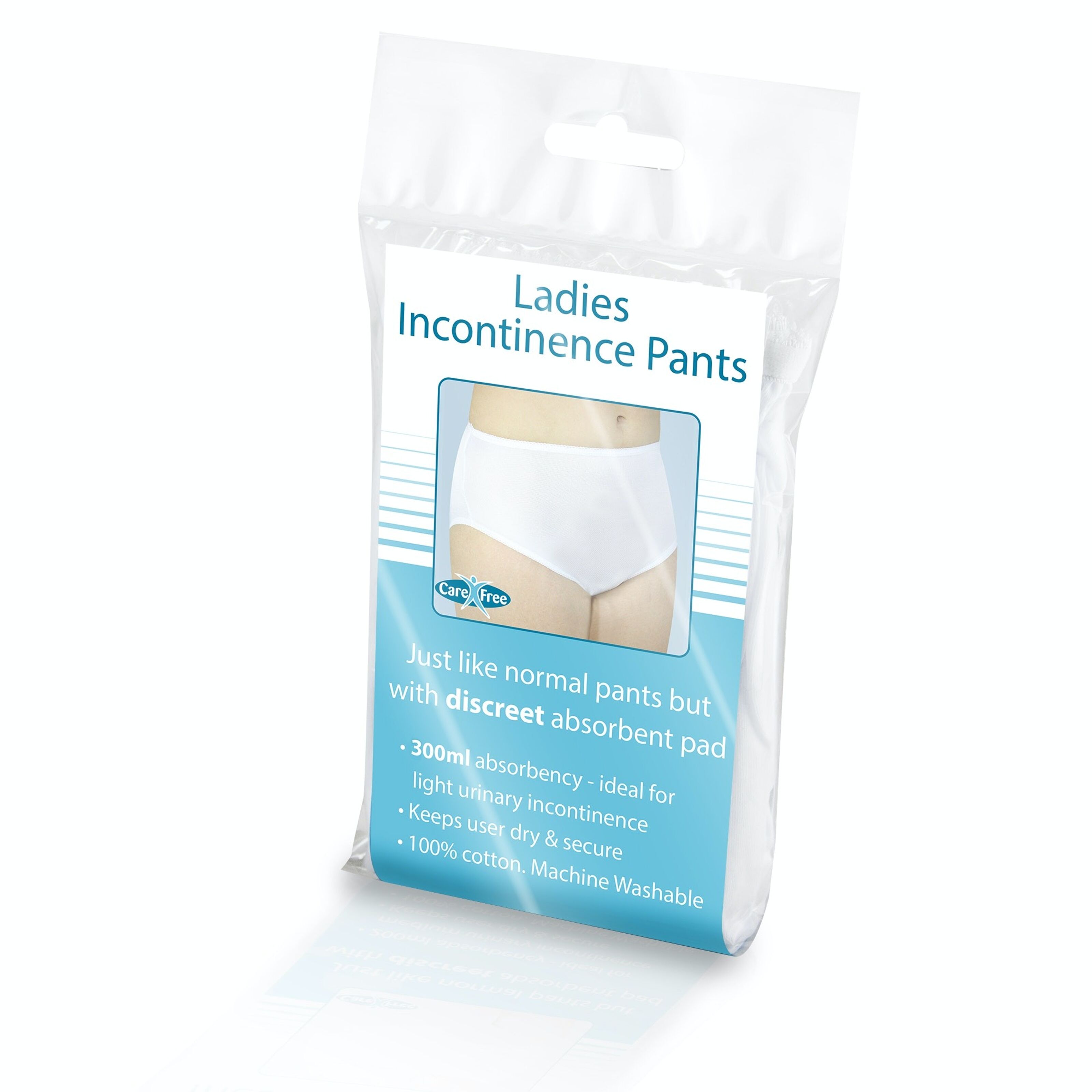 Buy wholesale Ladies White Cotton Incontinence Pants 300ml 28/30