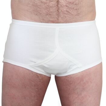 Pantalon d'incontinence en coton blanc pour homme 100 ml 40/42" 2