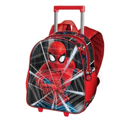 Marvel Spiderman Network-Basic Rucksack mit Trolley, Schwarz