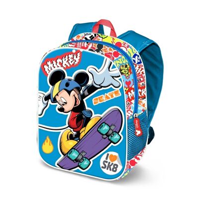 Disney Mickey Mouse Skater-Mochila 3D Pequeña, Azul