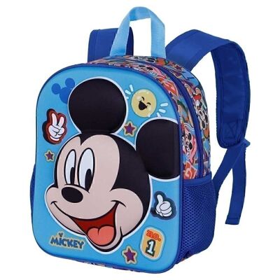Disney Mickey Mouse Blissy-Mochila 3D Pequeña, Naranja