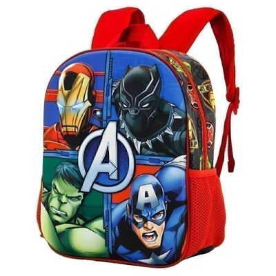 Marvel Los Vengadores Hero-Mochila 3D Pequeña, Multicolor