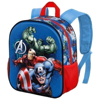Marvel Los Vengadores Energy-Mochila 3D Pequeña, Azul