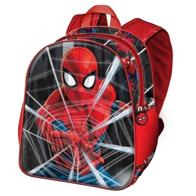 Marvel Spiderman Network-Mochila 3D Pequeña, Negro