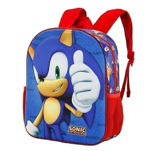 Sega-Sonic -Mochila 3D Pequeña, Azul