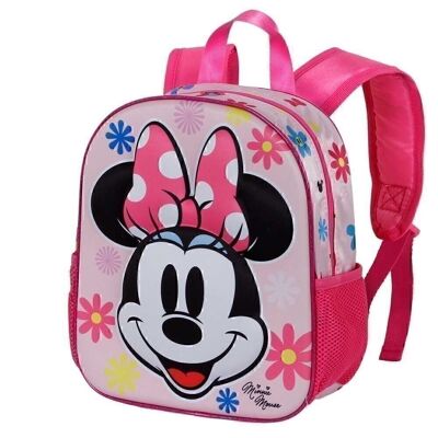 Disney Minnie Mouse Floral-Mochila 3D Pequeña, Rosa