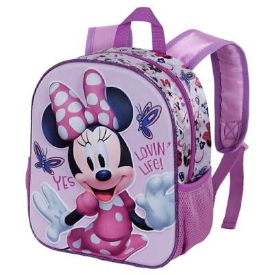 Disney Minnie Mouse Butterflies-Mochila 3D Pequeña, Lila
