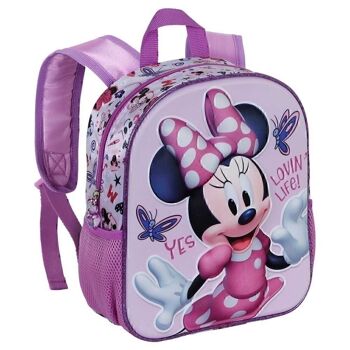 Disney Minnie Mouse Papillons-Petit sac à dos 3D Lilas 3