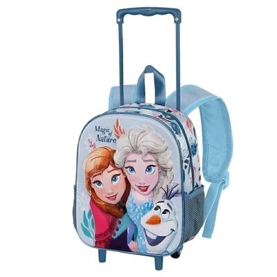 Disney Frozen 2 Nature-Small 3D Backpack with Wheels, Multicolor