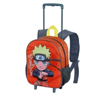 Naruto Chikara-3D Backpack with Wheels Small, Multicolor