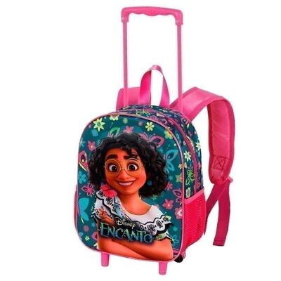 Zaino Disney Encanto Mirabel-3D con ruote piccole, multicolore