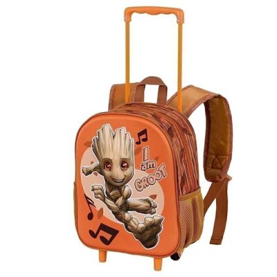 Marvel I am Groot Soundtrack-3D Backpack with Small Wheels, Multicolor
