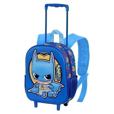 DC Comics Batman Zap-Mochila 3D con Ruedas Pequeña, Multicolor