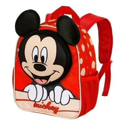 Zaino Disney Topolino Bobblehead con tasca, rosso
