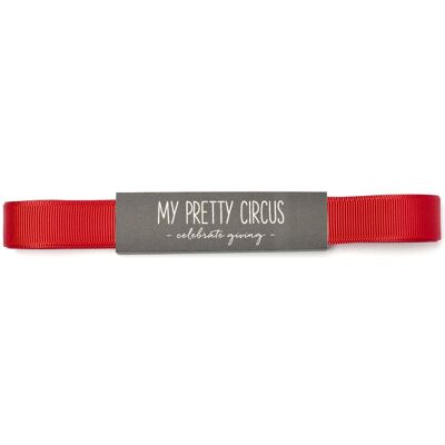 Nastro regalo rosso, nastro senza pieghe, facile da legare per confezionare regali, 5 m di lunghezza x 16 mm di larghezza, robusto nastro in grosgrain