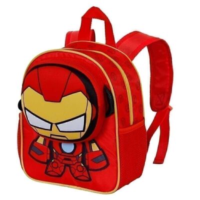 Marvel Iron Man Bobblehead-Mochila Pocket, Rojo