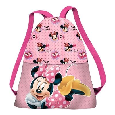 Disney Minnie Mouse Lying-Saco de Cuerdas 34 cm, Rosa