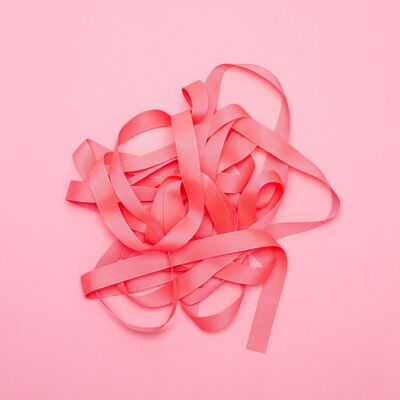 Gift ribbon neon pink, crease-free ribbon, easy to tie for wrapping gifts, 5m long x 16mm wide, sturdy grosgrain ribbon