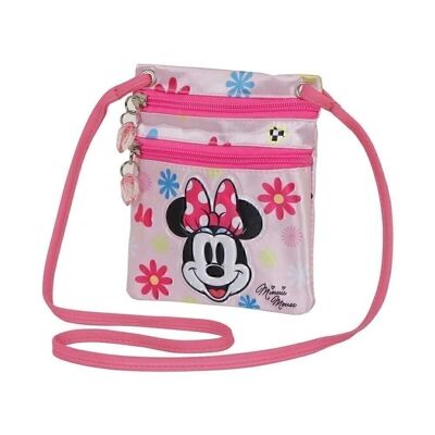Borsa verticale Disney Minnie Mouse con azione floreale, rosa