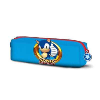 Sega-Sonic Play-Estuche Portatodo Cuadrado, Azul