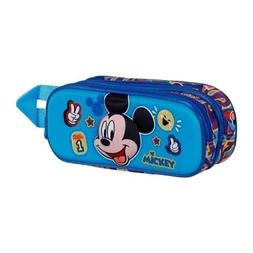 Disney Mickey Mouse Blissy-Estuche Portatodo 3D Doble, Naranja