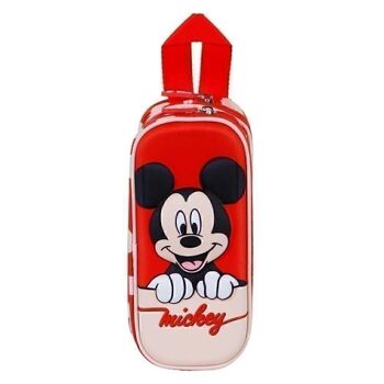 Disney Mickey Mouse Bobblehead-Double Trousse 3D Rouge 2