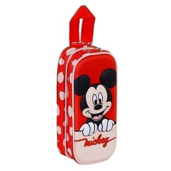 Disney Mickey Mouse Bobblehead-Double Trousse 3D Rouge 3
