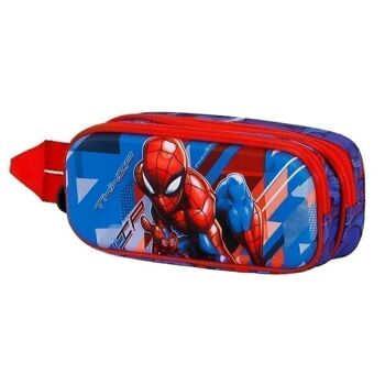 Marvel Spiderman Skew-Double Trousse 3D Bleu 1