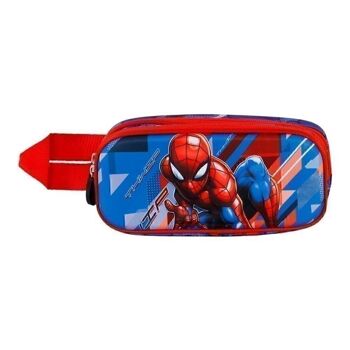 Marvel Spiderman Skew-Double Trousse 3D Bleu 2