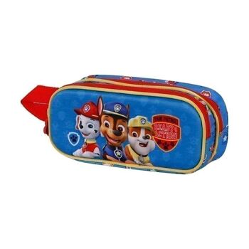 Paw Patrol Ready-Double Trousse à crayons 3D Multicolore 1