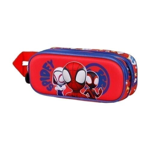 Marvel Spiderman Gang-Estuche Portatodo 3D Doble, Rojo