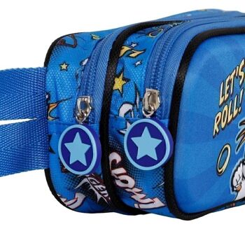 Trousse Sega-Sonic Lets roll-Double 3D, Bleu 5